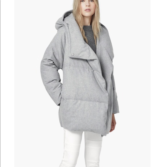 mango quilted feather coat